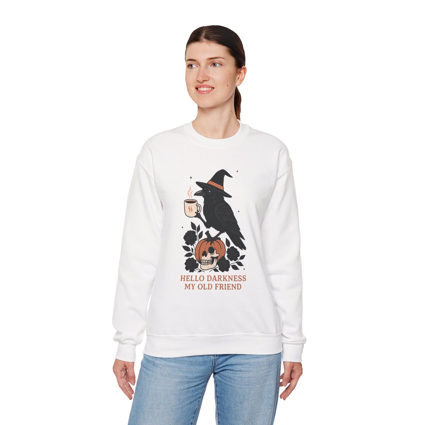 Hello Darkness My Old Friend Unisex Heavy Blend Crewneck Sweatshirt