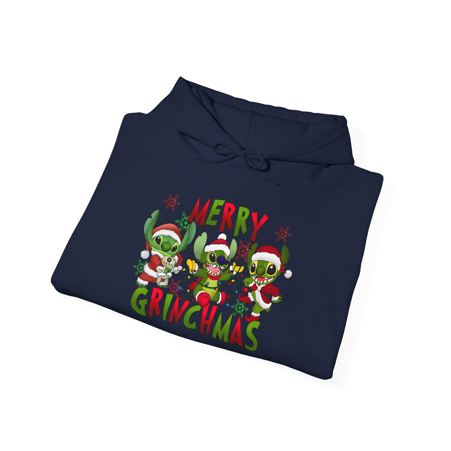 Merry Grinchmas Hoodie – Funny Christmas Unisex Heavy Blend Holiday Sweatshirt