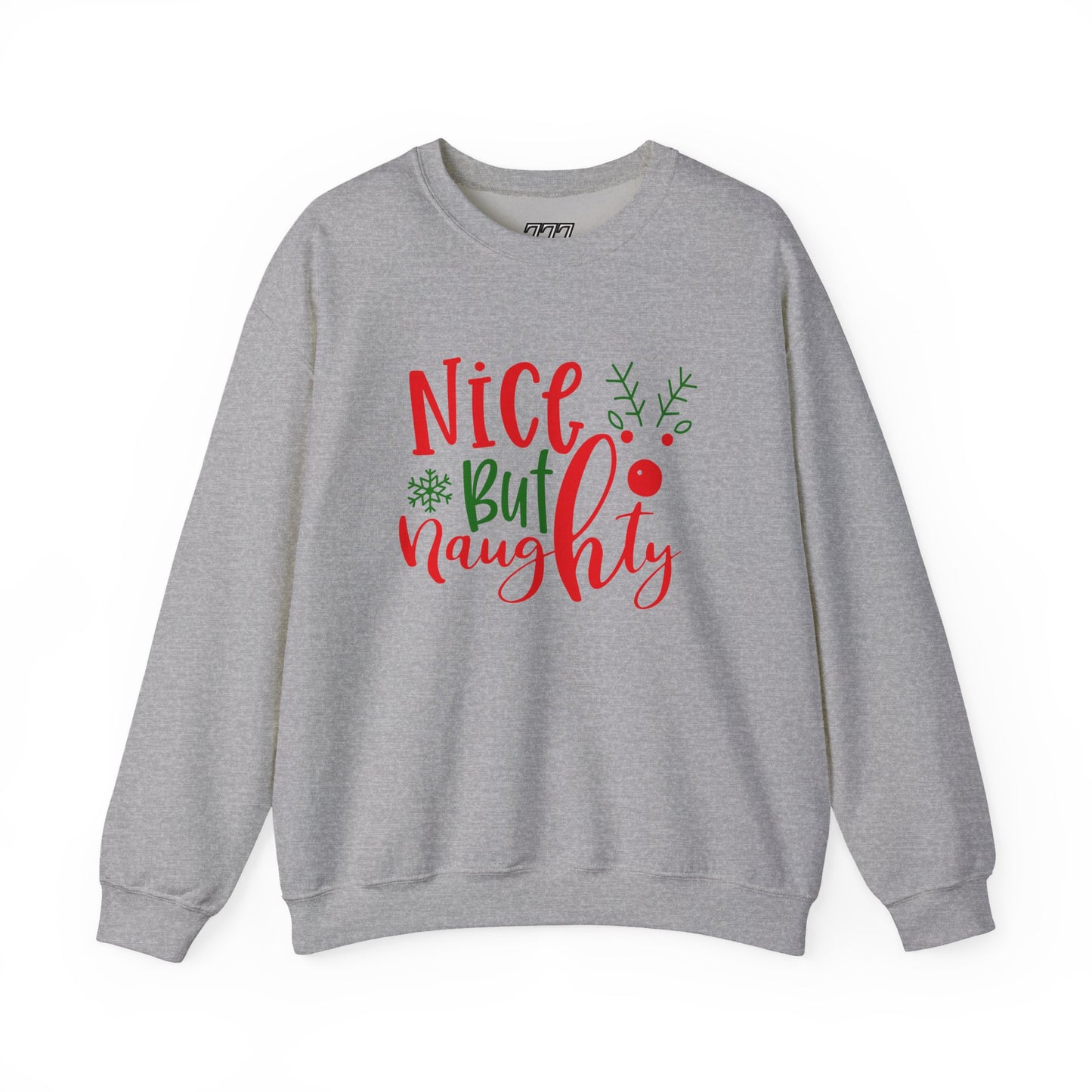 Nice But Naughty Sweatshirt – Cute & Sassy Christmas Unisex Heavy Blend Crewneck