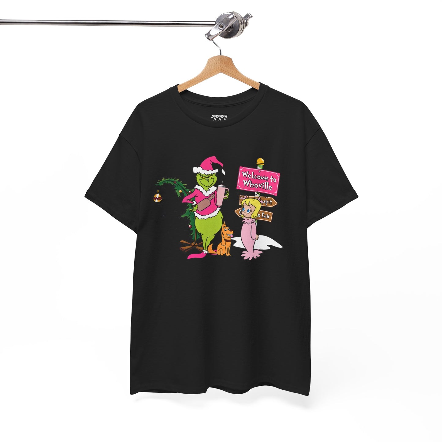 Welcome to Merryville Christmas T-Shirt – Cute Green Christmas Creature Holiday Tee (Unisex)