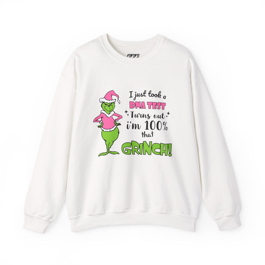 I Just Took a DNA Test Turns Out I'm 100% That Grinch Unisex Heavy Blend Crewneck Sweatshirt