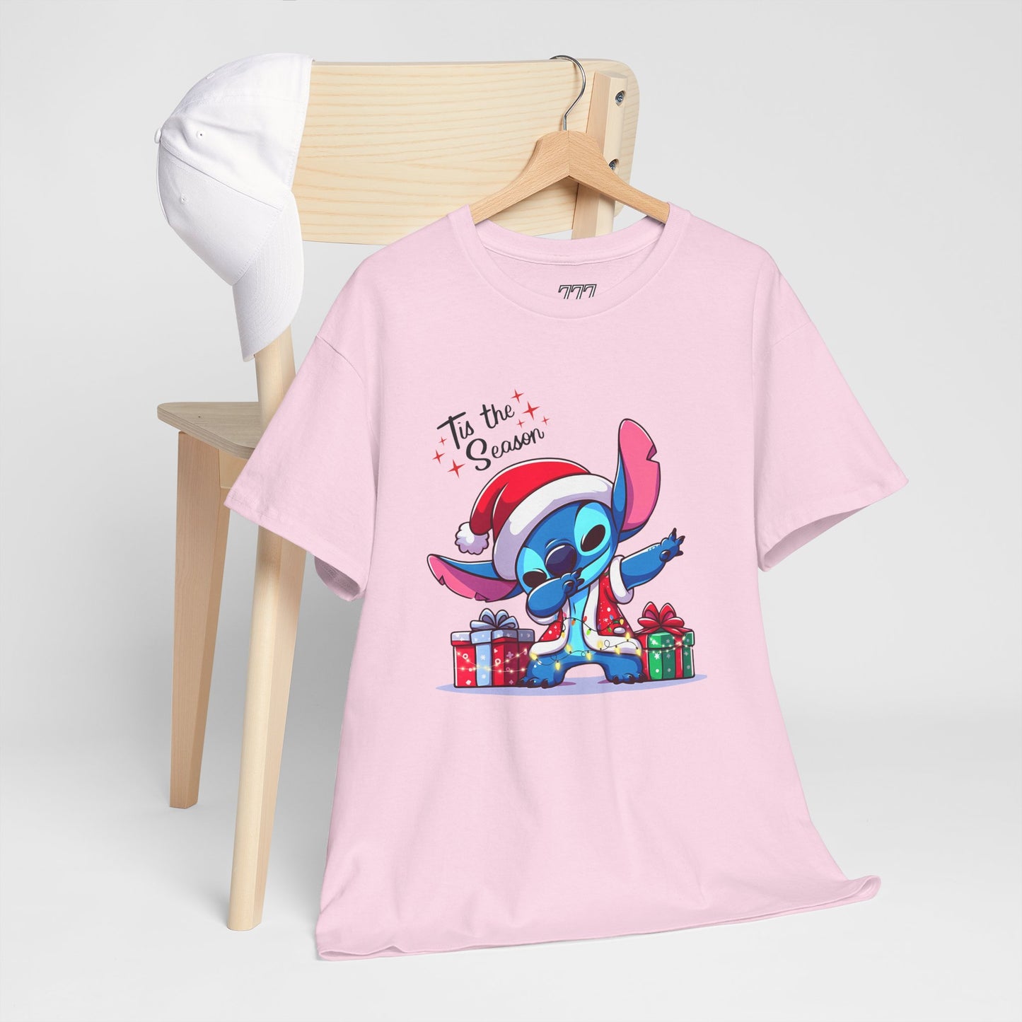 Tis the Season Blue Alien Christmas T-Shirt – Cute Holiday Unisex Heavy Cotton Tee