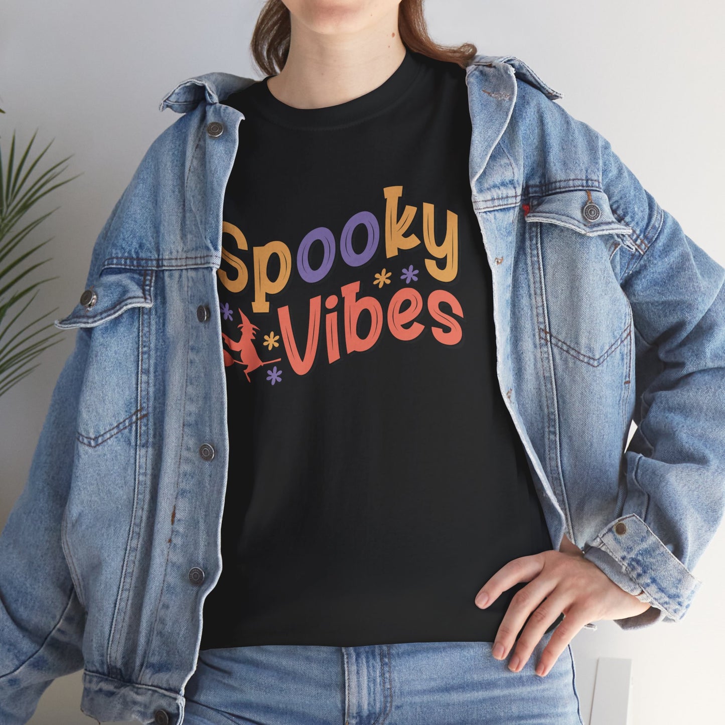 Spooky Vibes Unisex Heavy Cotton T-Shirt