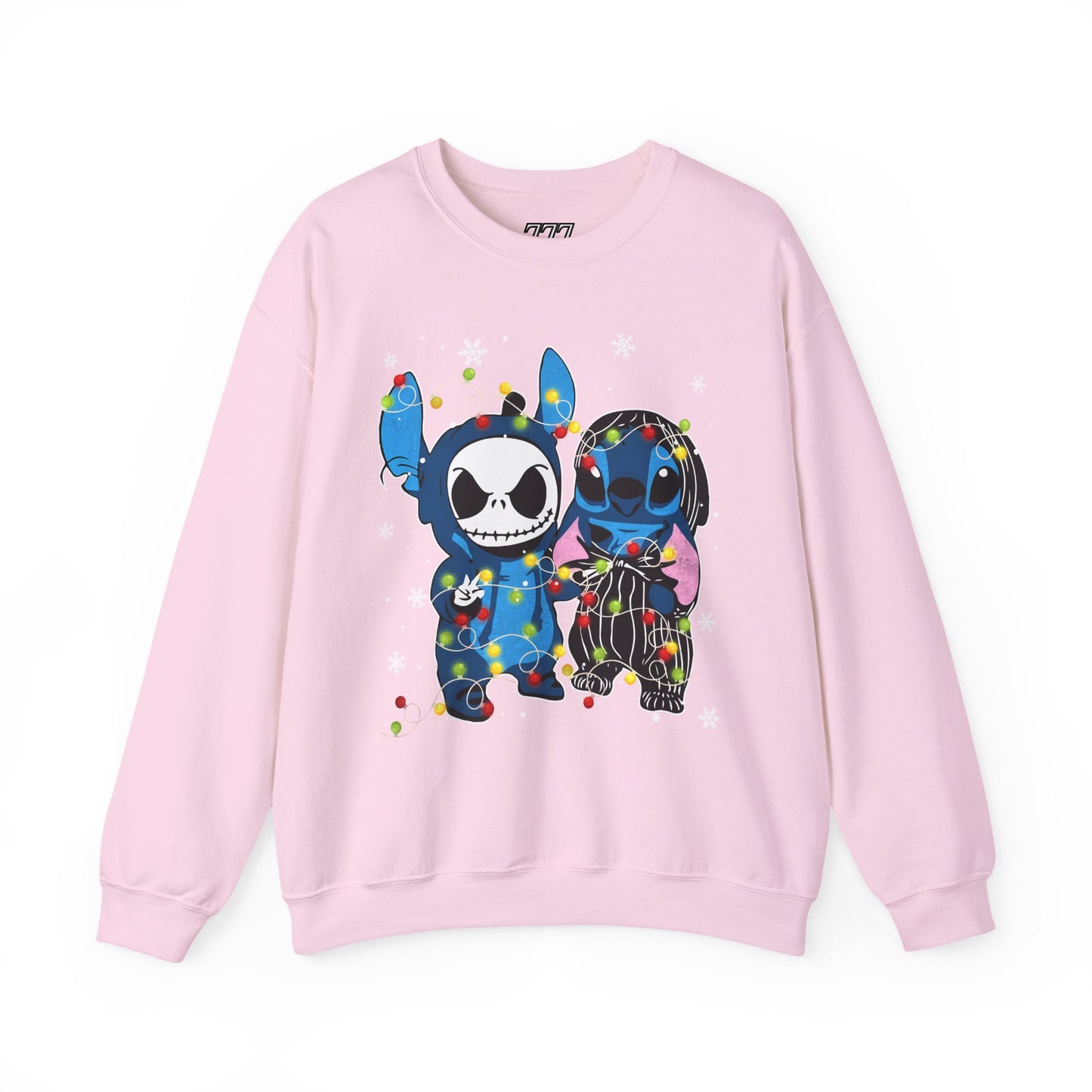 Cute Holiday Duo Christmas Unisex Heavy Blend Crewneck Sweatshirt – Cartoon Alien & Skeleton Festive Sweater