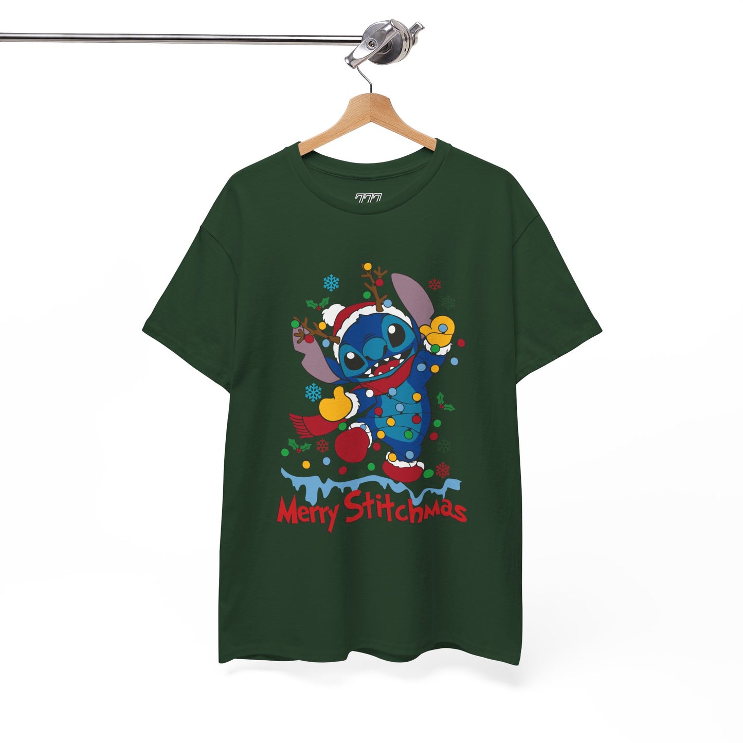 Merry Stitchmas T-Shirt – Cute Holiday Alien Unisex Heavy Cotton Tee