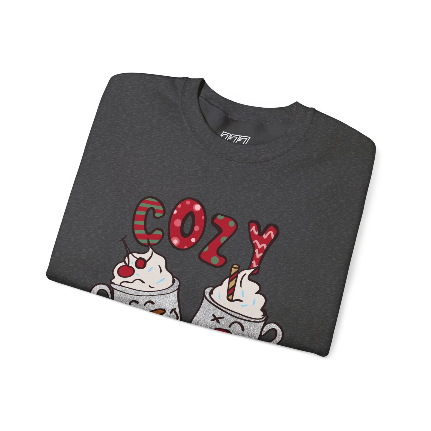 Cozy Season Christmas Unisex Heavy Blend Crewneck Sweatshirt – Cute Holiday Hot Cocoa Sweater