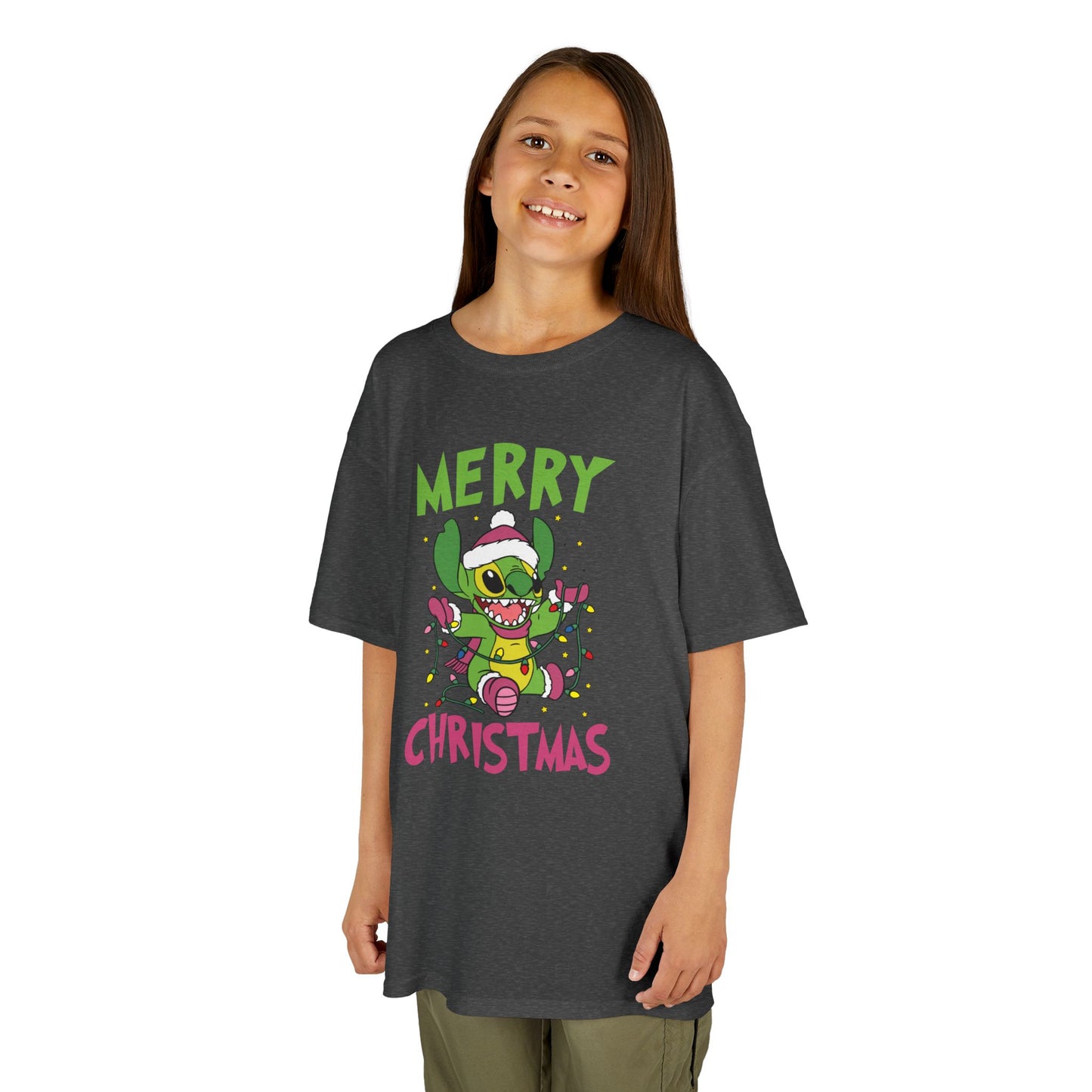 Stinch Merry Christmas Kids T-Shirt – Funny Holiday Alien Heavy Cotton Tee