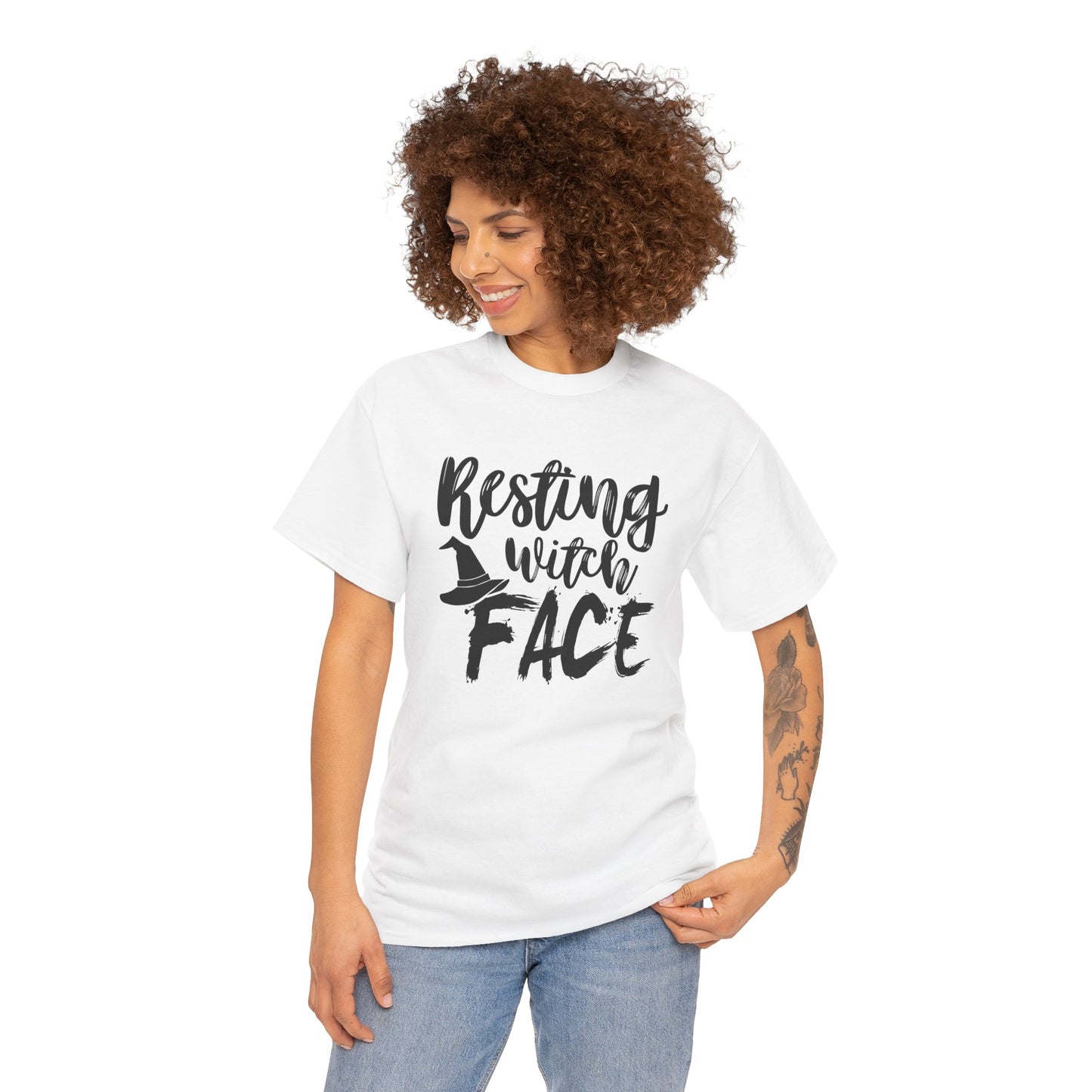 Resting Witch Face Unisex Heavy Cotton T-Shirt