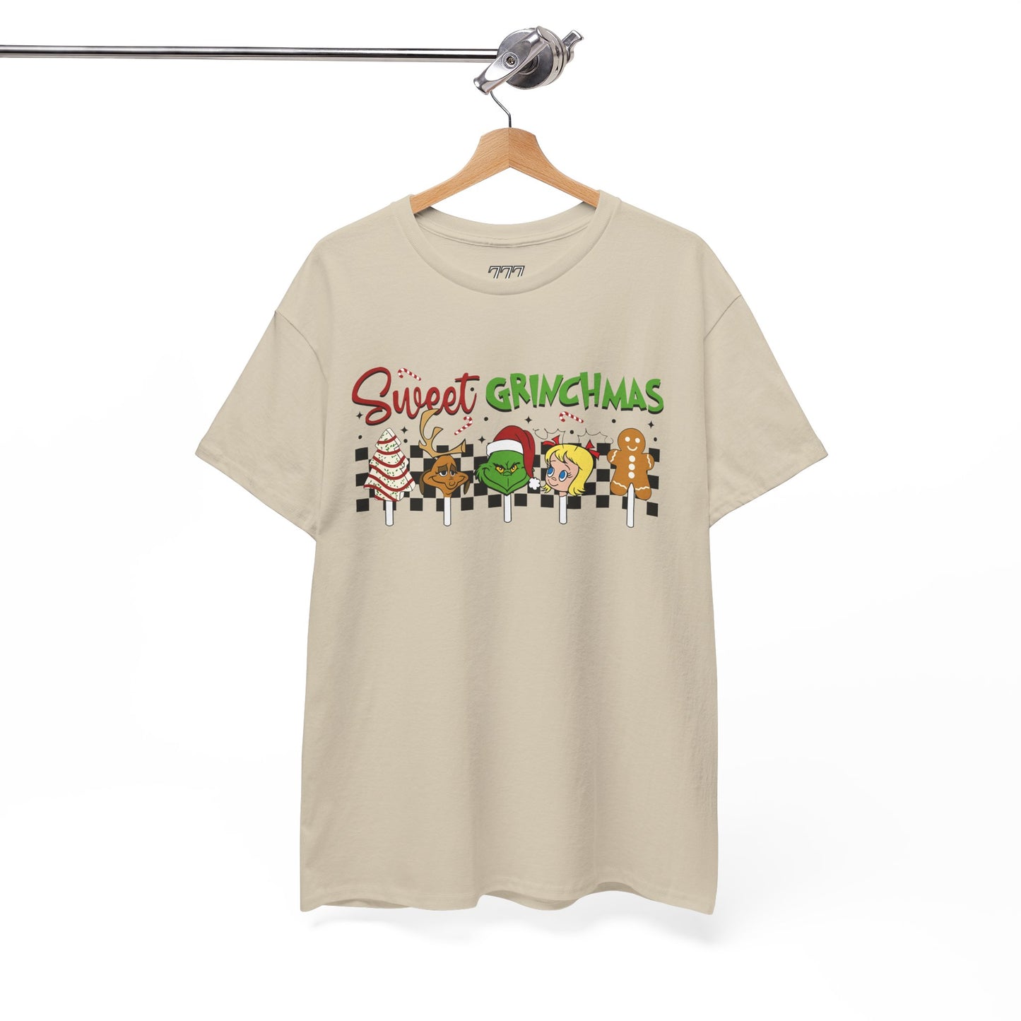 Sweet Grinchmas Candy Characters Funny Christmas Grinch-Inspired Holiday Tee – Festive Unisex Heavy Cotton T-Shirt