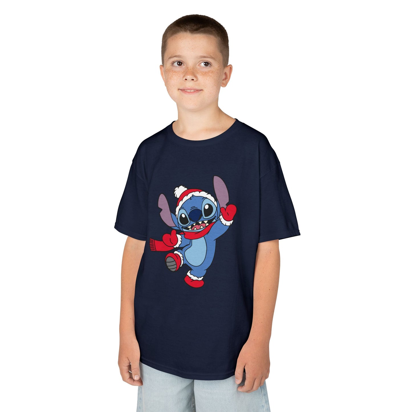 Festive Alien Kids Christmas T-Shirt – Cute Blue Alien Holiday Tee for Kids