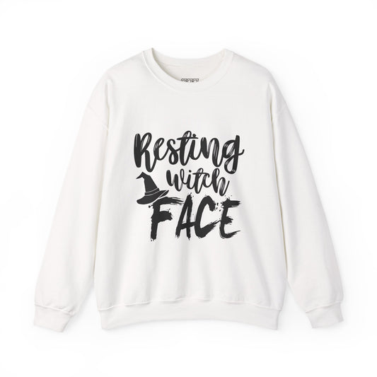 Resting Witch Face Unisex Heavy Blend Crewneck Sweatshirt