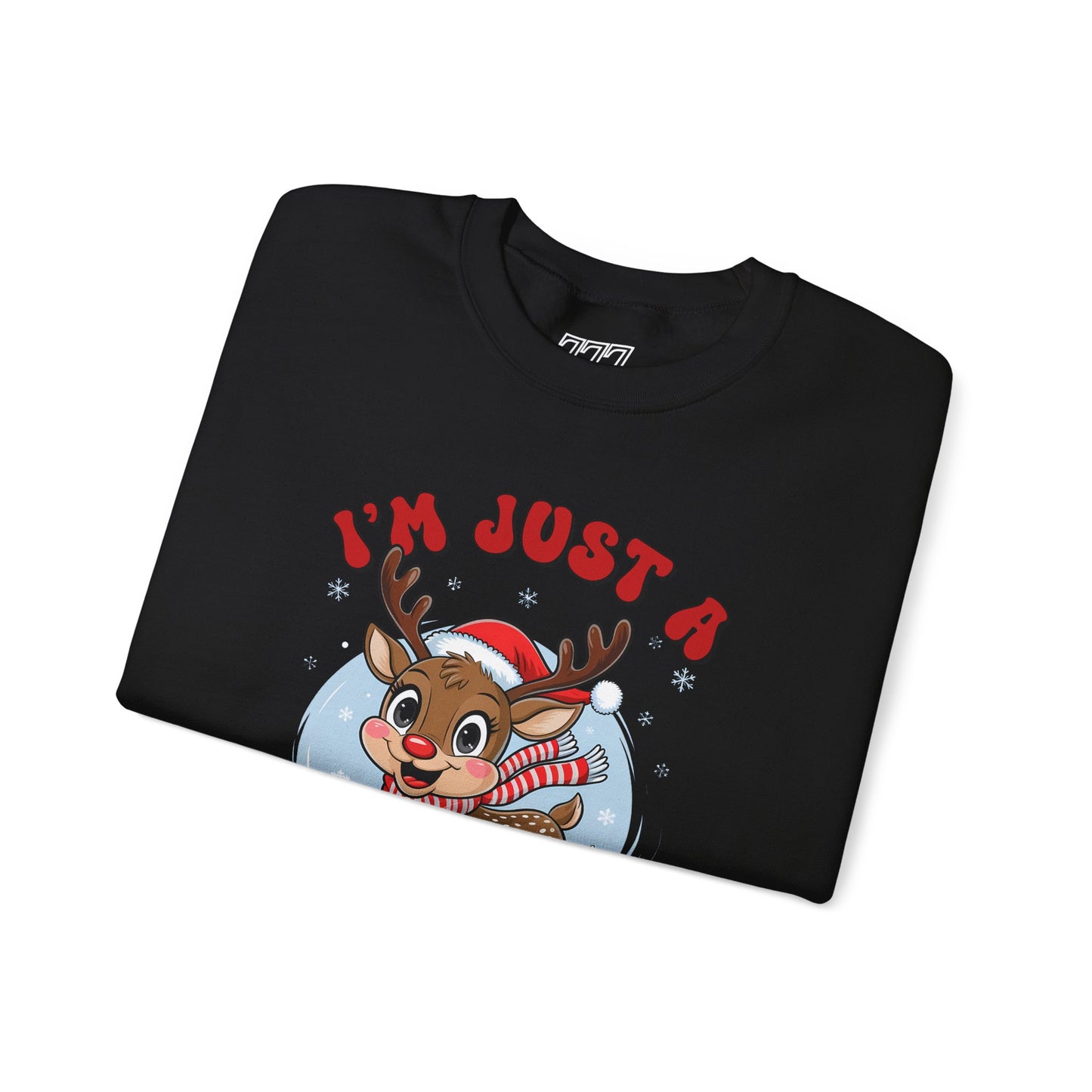 I’m Just a Misfit Unisex Heavy Blend Crewneck Sweatshirt – Cute Christmas Reindeer Holiday Sweater