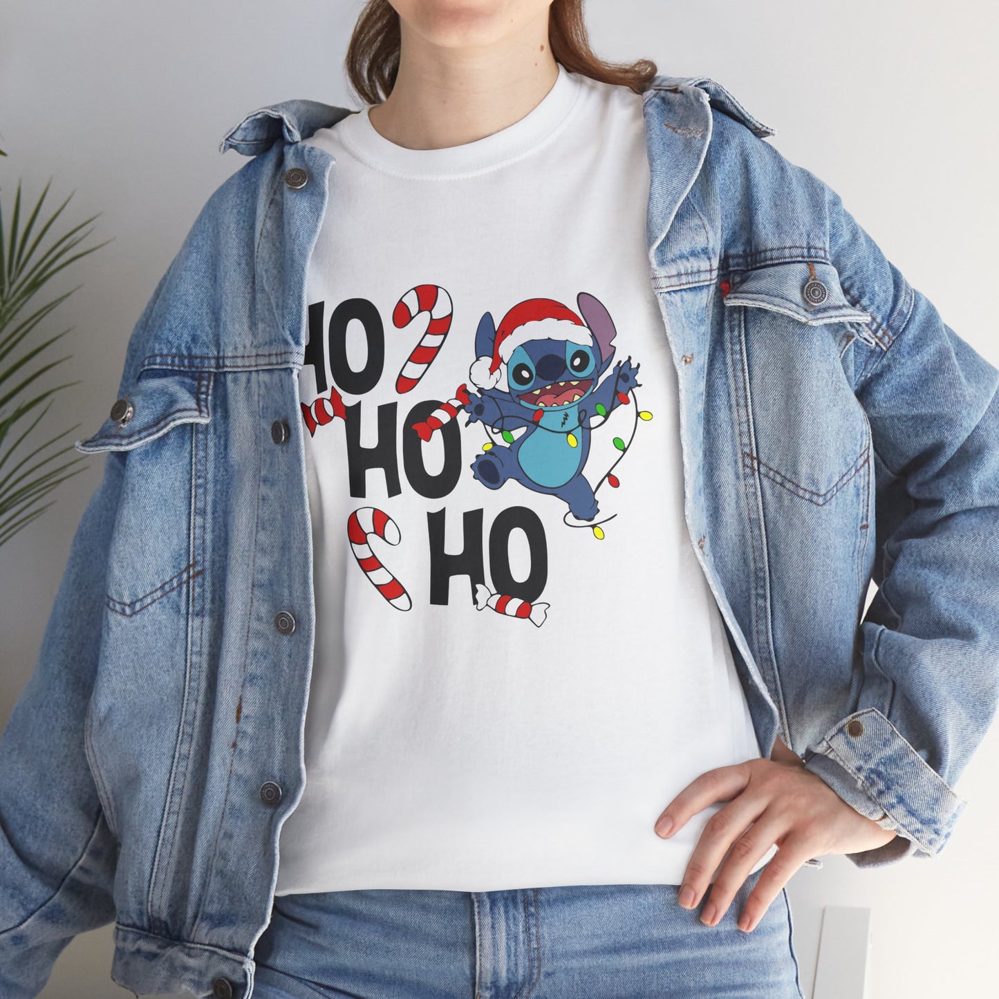 Ho Ho Ho Christmas Alien T-Shirt – Festive Unisex Heavy Cotton Holiday Tee