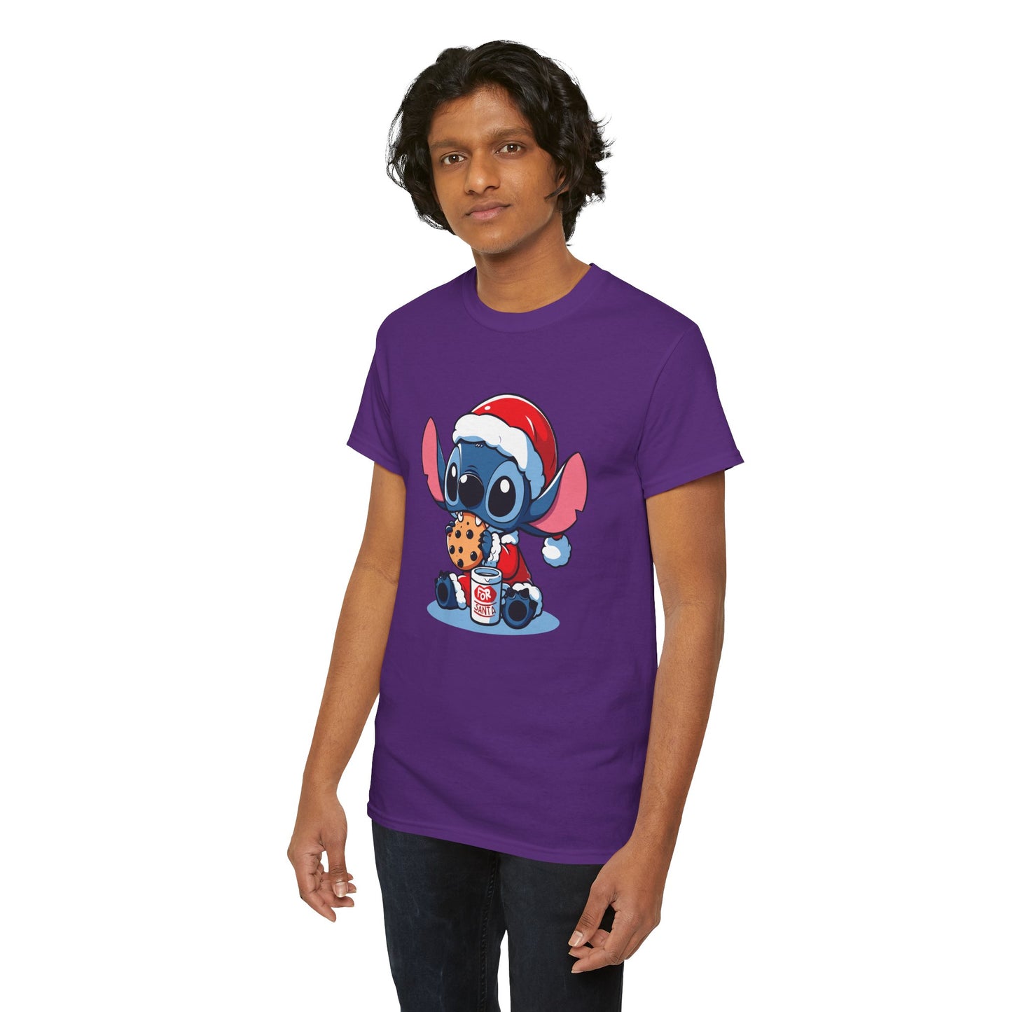 Saint Stitch Christmas T-Shirt – Cute Holiday Alien Unisex Heavy Cotton Tee