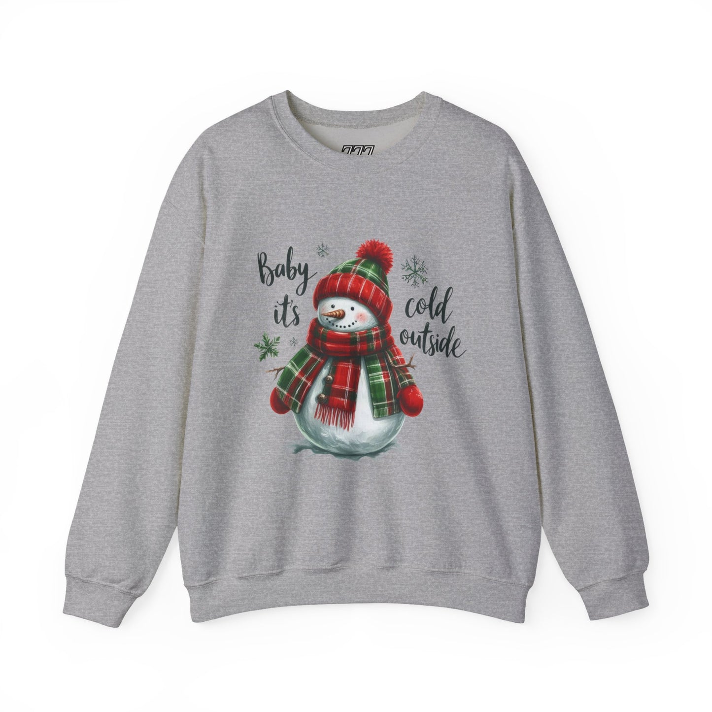 Baby It’s Cold Outside Christmas Unisex Heavy Blend Crewneck Sweatshirt – Cute Snowman Holiday Sweater