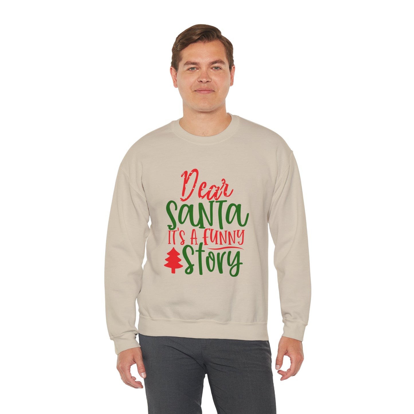 Dear Santa It’s a Long Story Christmas Crewneck – Funny Holiday Sweatshirt (Unisex)