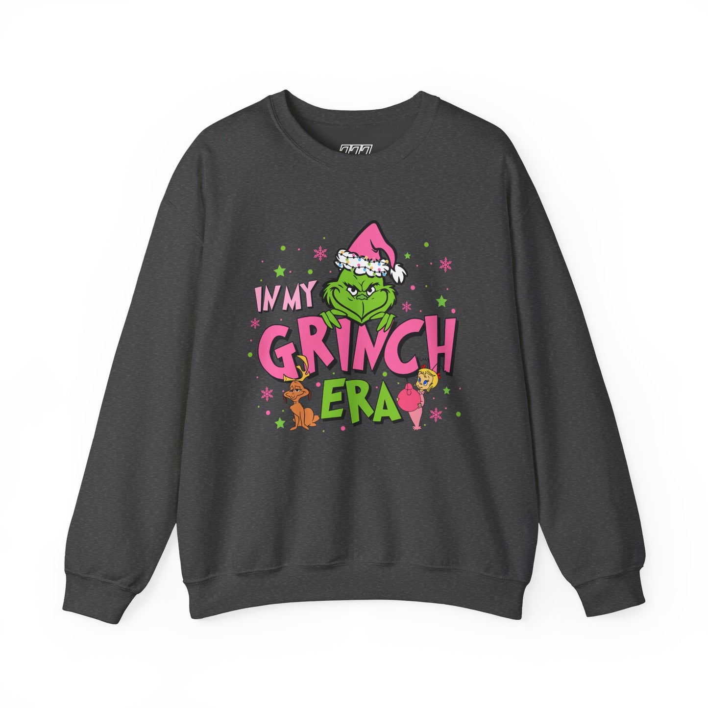 In My Grinch Era Funny Christmas Grinch-Inspired Holiday Sweatshirt – Pink Santa Festive Unisex Heavy Blend Crewneck