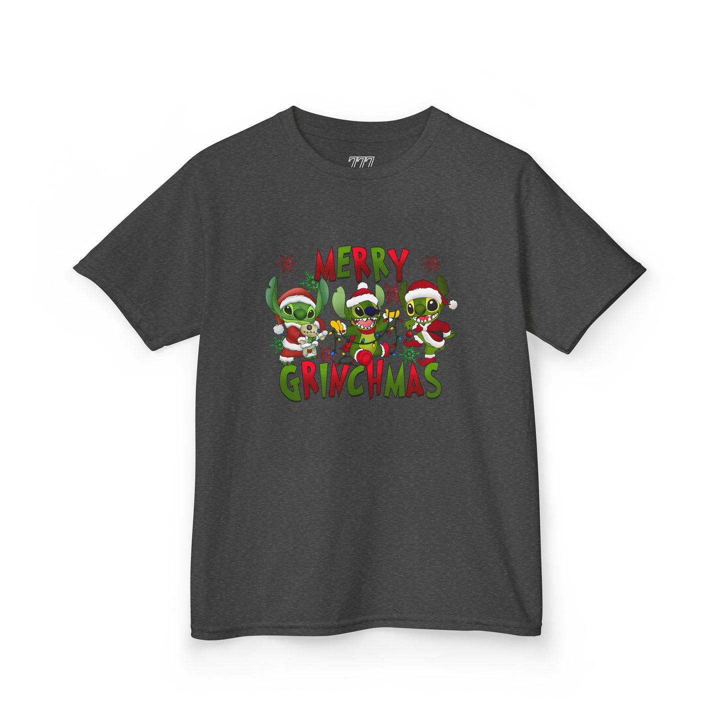 Merry Grinchmas Kids T-Shirt – Funny Christmas Heavy Cotton Holiday Tee