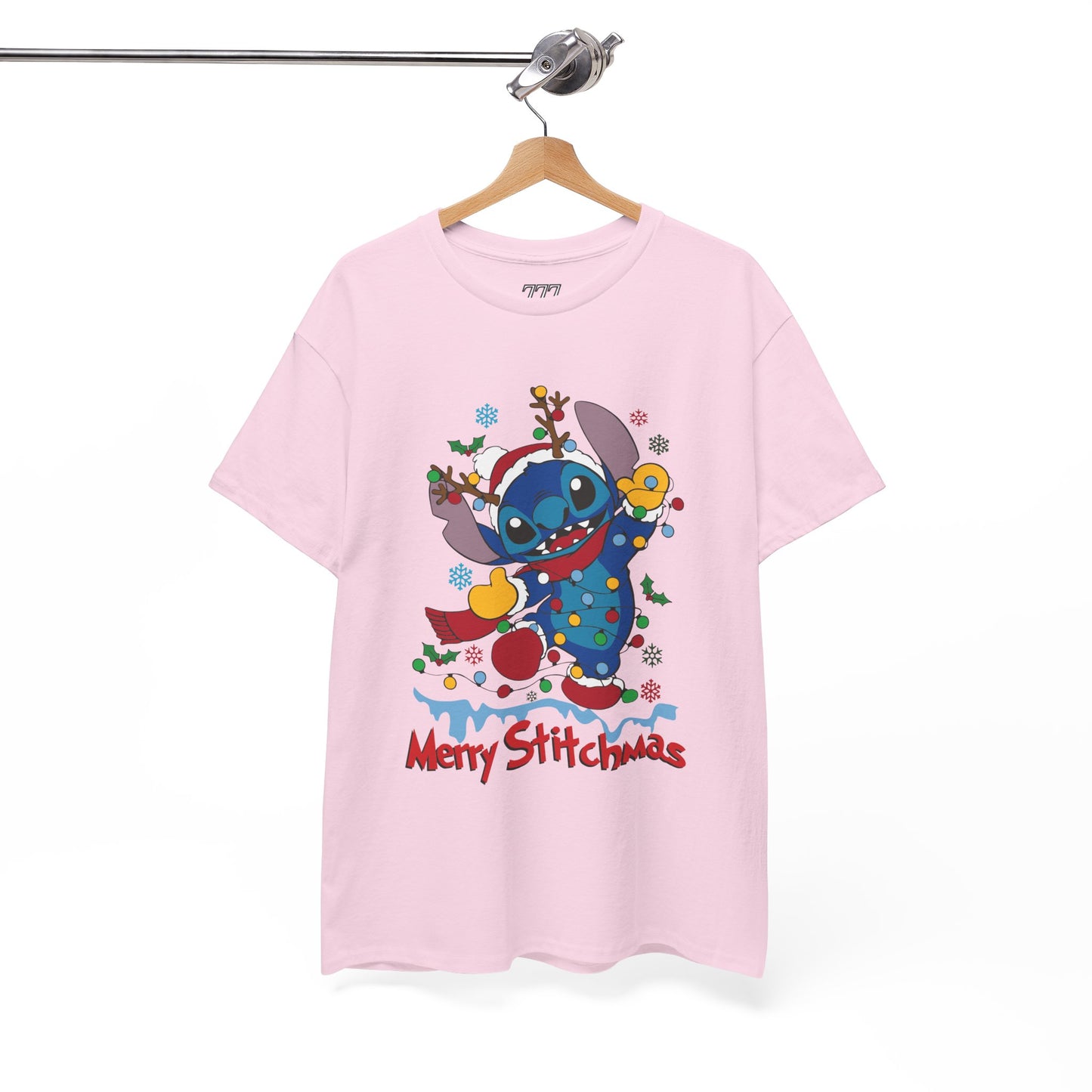 Merry Stitchmas T-Shirt – Cute Holiday Alien Unisex Heavy Cotton Tee