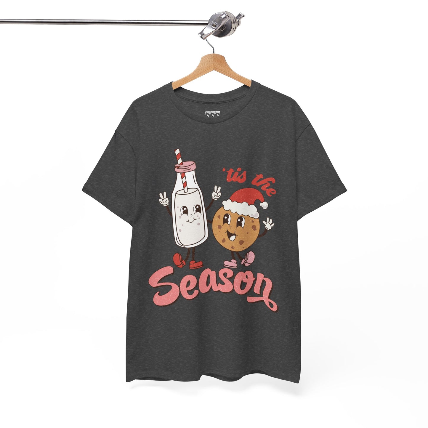 Tis The Season Milk & Cookie Christmas Unisex Heavy Cotton T-Shirt