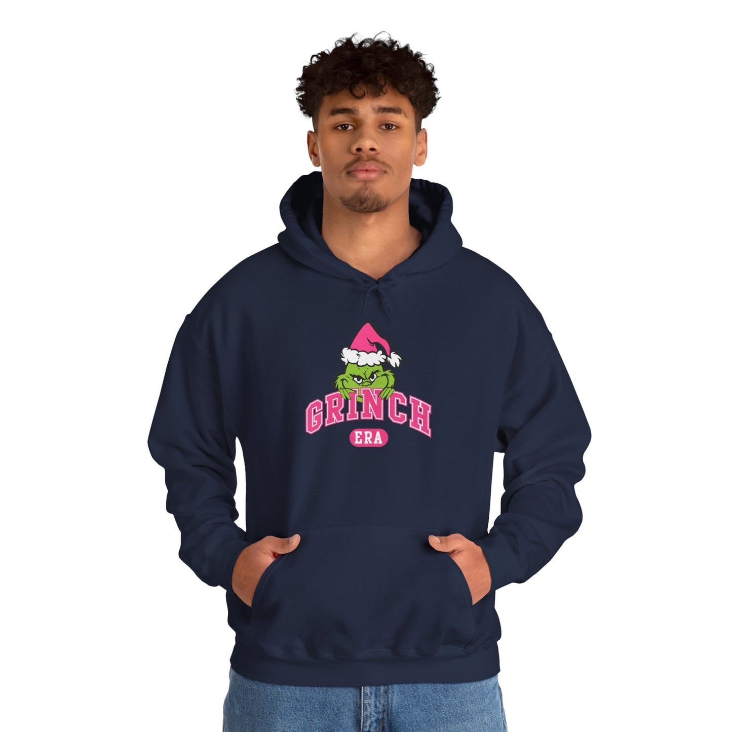 Grinch Era Christmas Hoodie – Cozy Pink Santa Grinch Graphic Hoodie (Unisex)