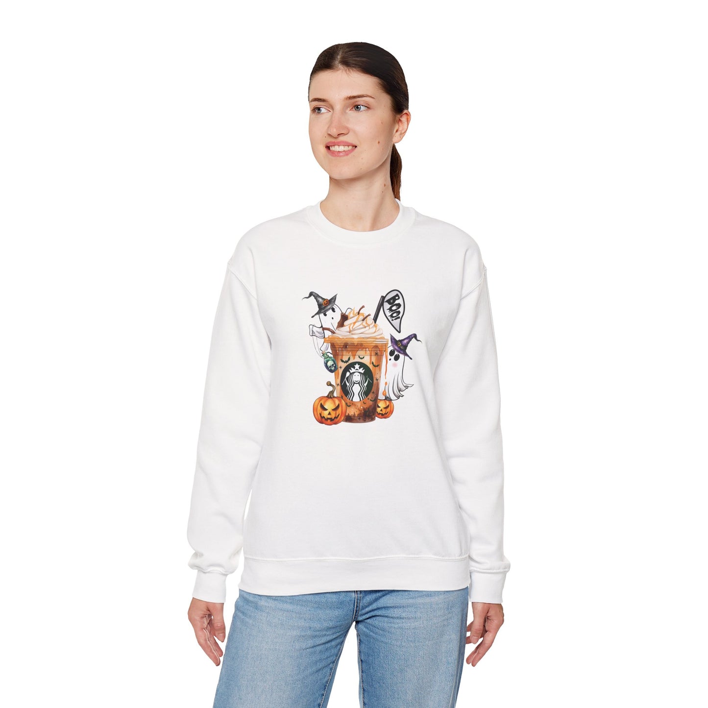 Witch’s Brew Latte Unisex Heavy Blend Crewneck Sweatshirt