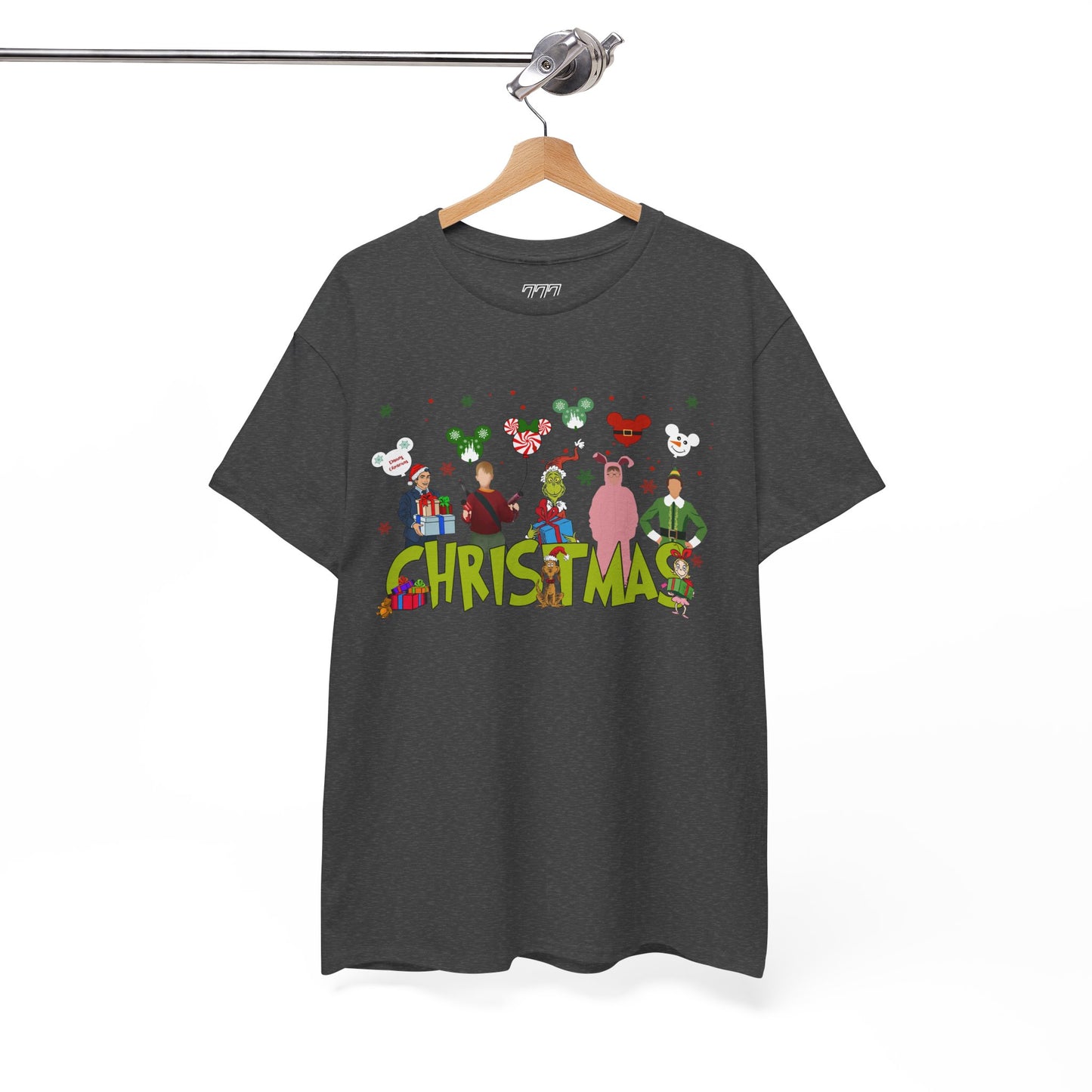 Christmas Character Squad Tee – Cute Festive Holiday Characters Unisex Heavy Cotton T-Shirt