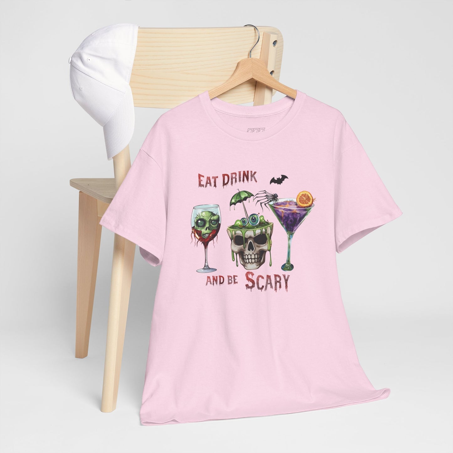 Eat, Drink And Be Scary Unisex Heavy Cotton T-Shirt