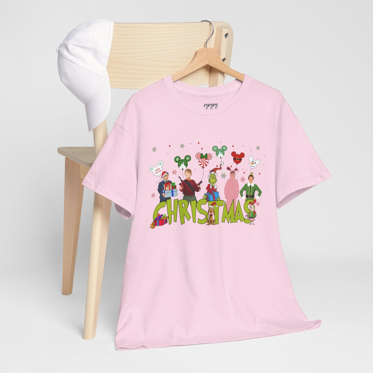 Christmas Character Squad Tee – Cute Festive Holiday Characters Unisex Heavy Cotton T-Shirt