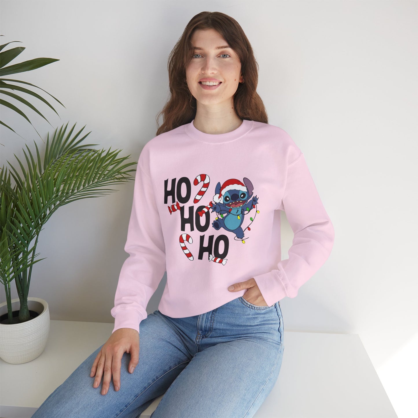 Ho Ho Ho Christmas Alien Sweatshirt – Unisex Heavy Blend Holiday Crewneck