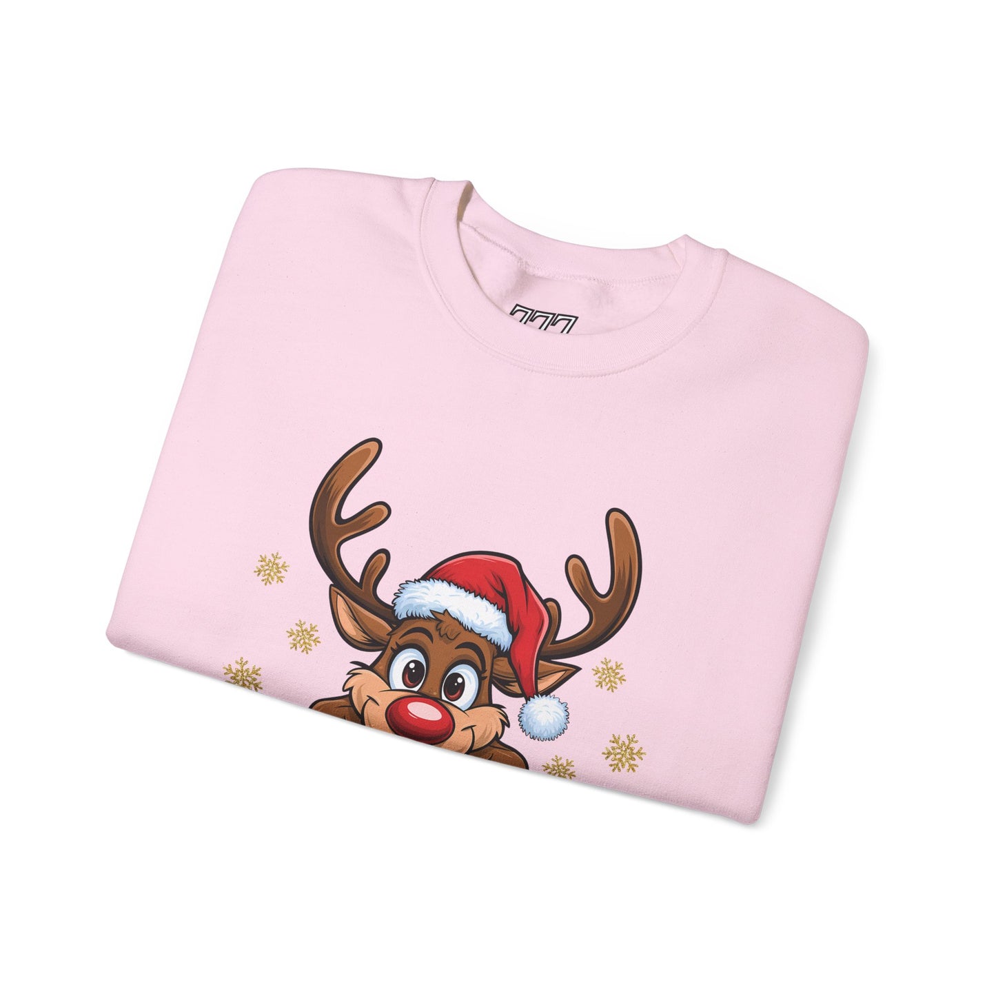 Merry & Bright Unisex Heavy Blend Crewneck Sweatshirt – Cute Christmas Reindeer Holiday Sweater