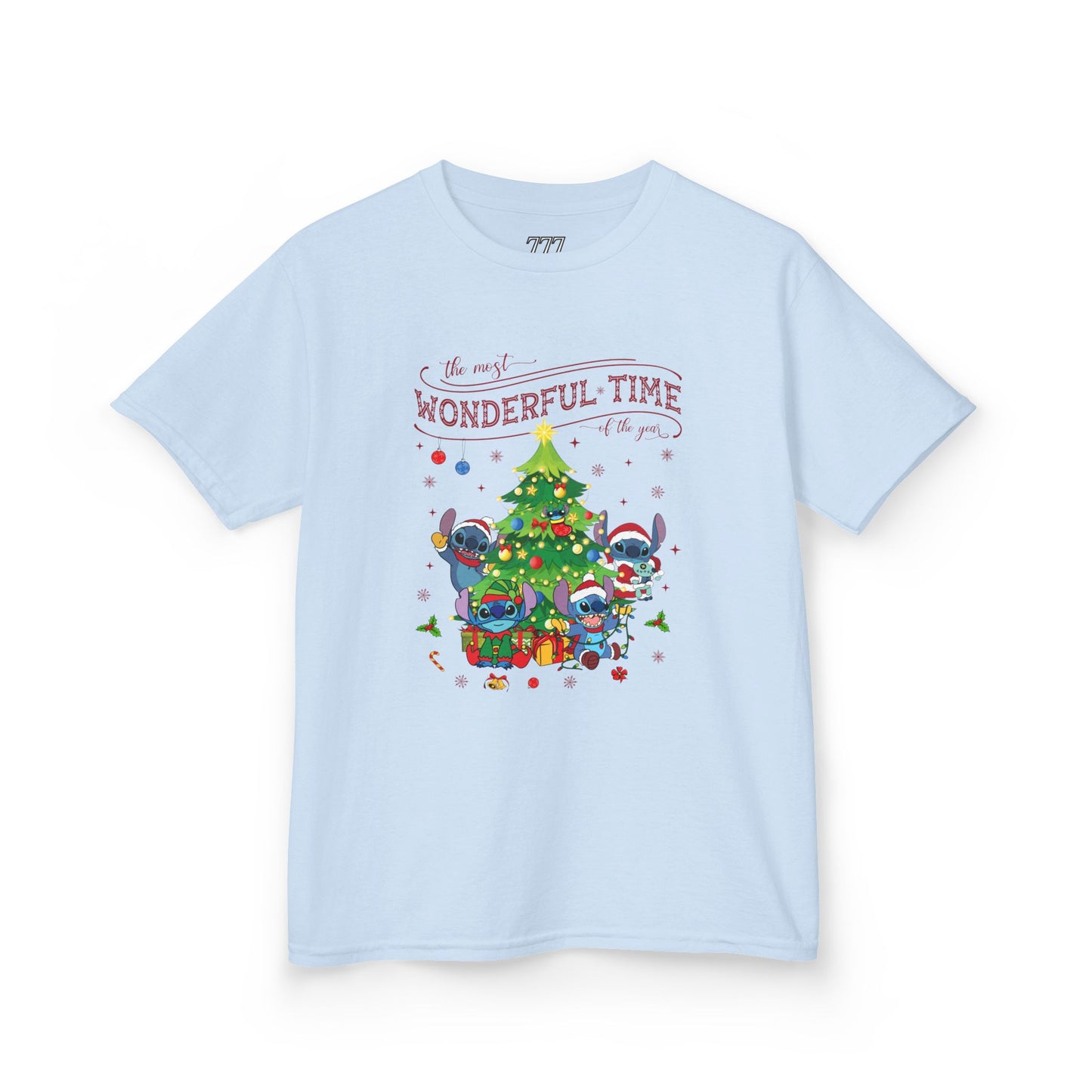 The Most Wonderful Time of the Year Kids Christmas Tee – Cute Holiday Characters Festive Kids Heavy Cotton T-Shirt