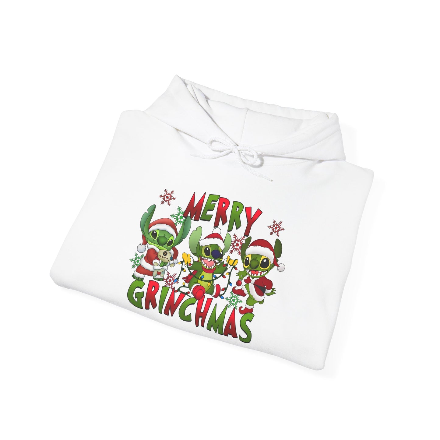 Merry Grinchmas Hoodie – Funny Christmas Unisex Heavy Blend Holiday Sweatshirt