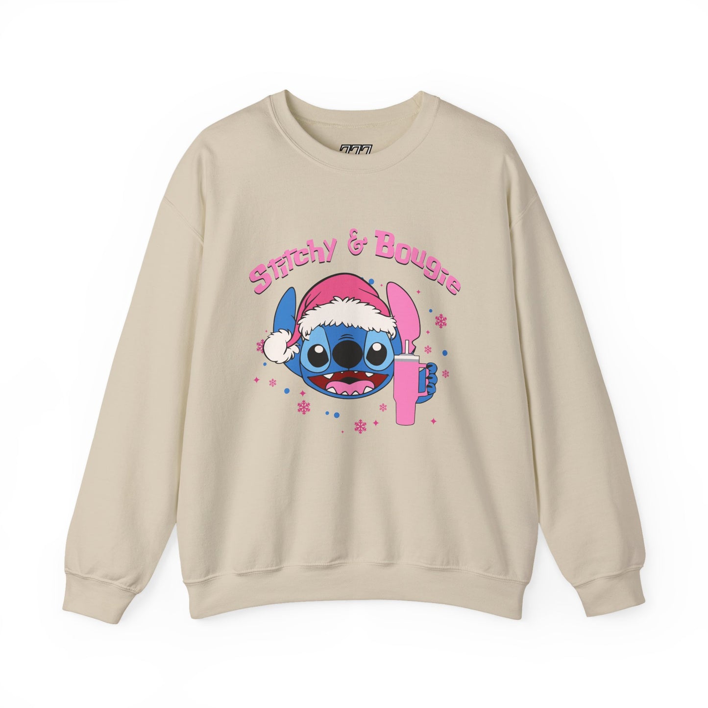 Stitchy & Bougie Christmas Sweatshirt – Cute Holiday Alien Women’s Heavy Blend Crewneck