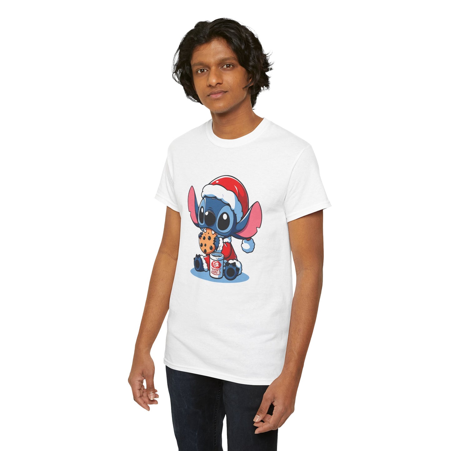 Saint Stitch Christmas T-Shirt – Cute Holiday Alien Unisex Heavy Cotton Tee