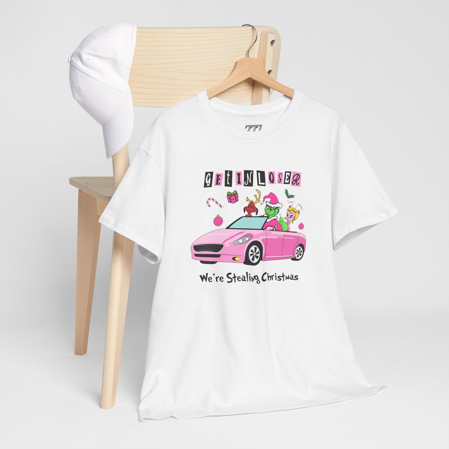 Get In Loser We’re Stealing Christmas T-Shirt – Funny Green Holiday Creature Tee (Unisex)