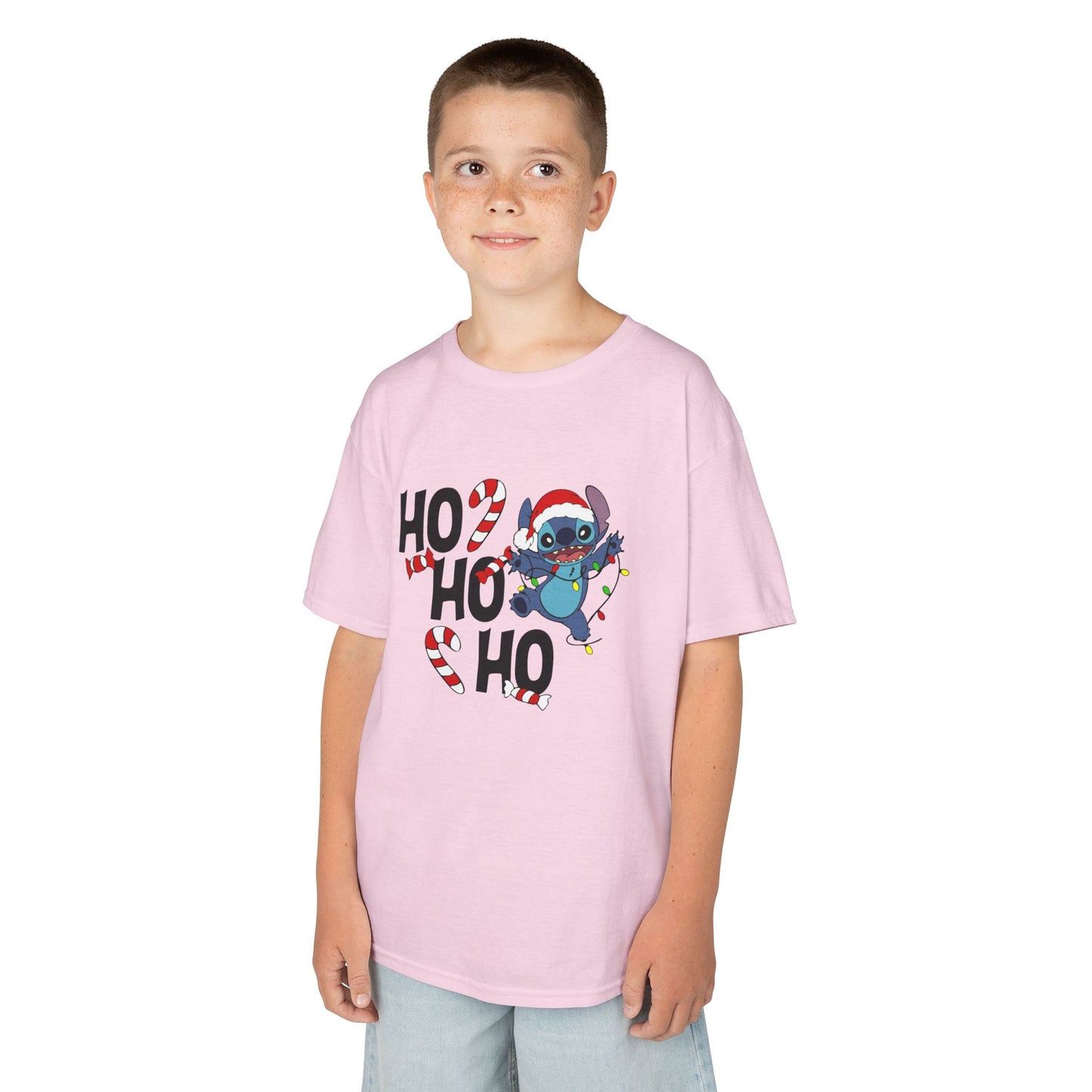 Ho Ho Ho Christmas Alien Kids T-Shirt – Festive Heavy Cotton Holiday Tee