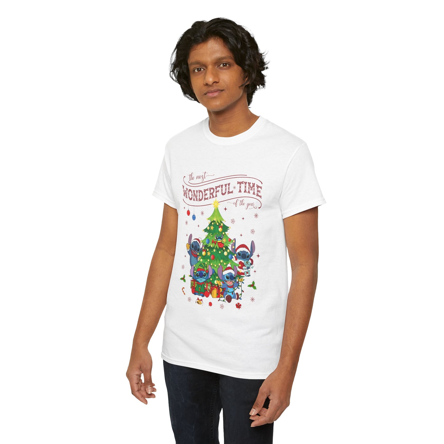 The Most Wonderful Time of the Year Christmas Tee – Cute Holiday Characters Festive Unisex Heavy Cotton T-Shirt