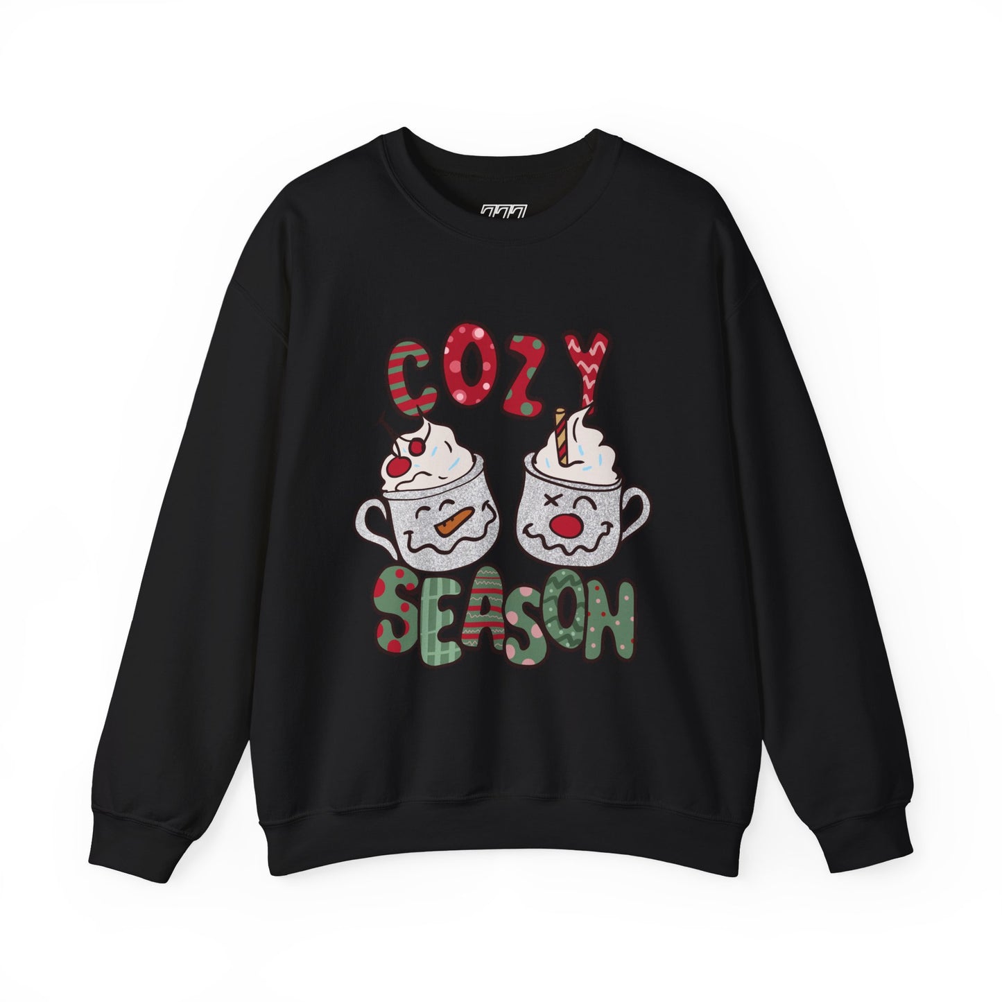 Cozy Season Christmas Unisex Heavy Blend Crewneck Sweatshirt – Cute Holiday Hot Cocoa Sweater