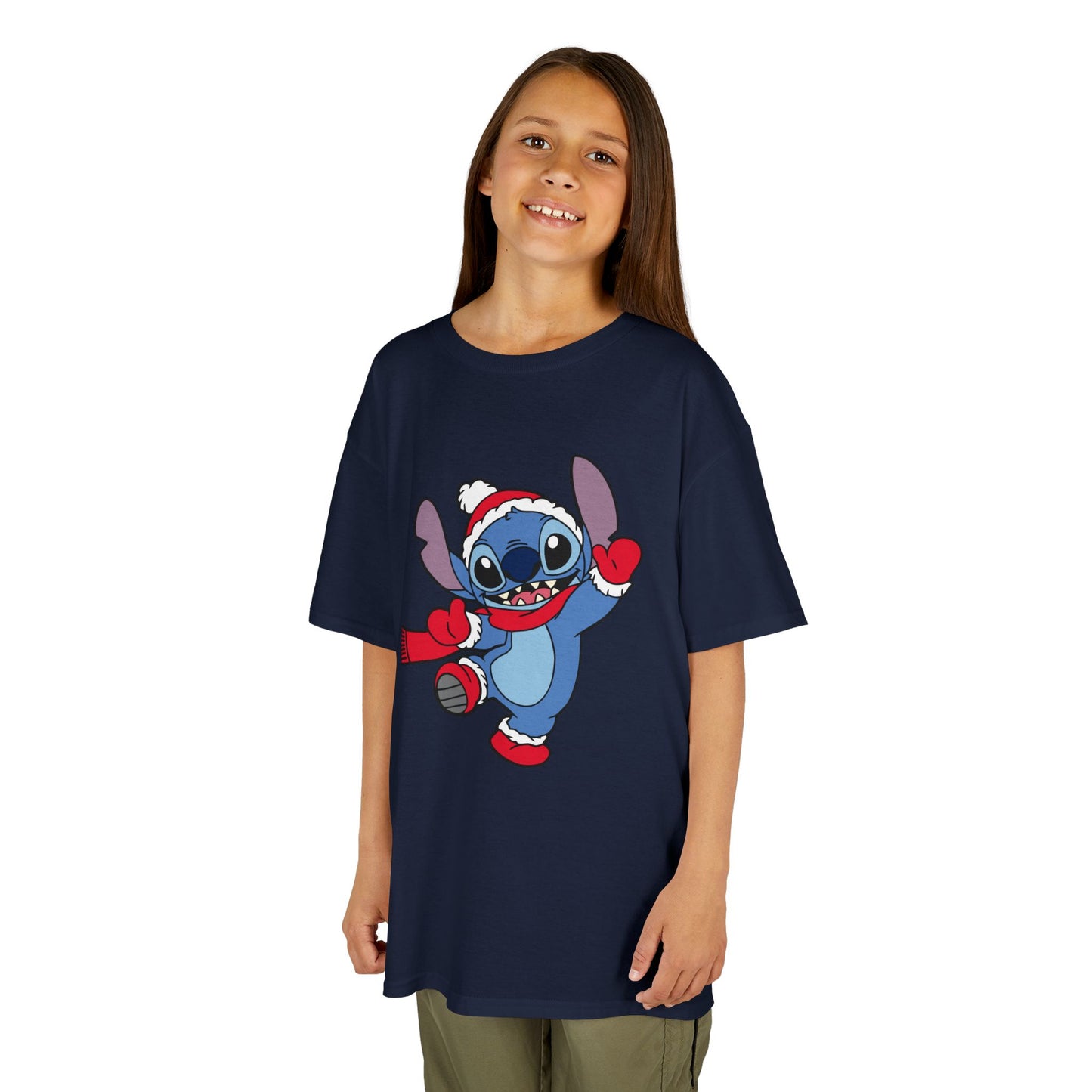 Festive Alien Kids Christmas T-Shirt – Cute Blue Alien Holiday Tee for Kids