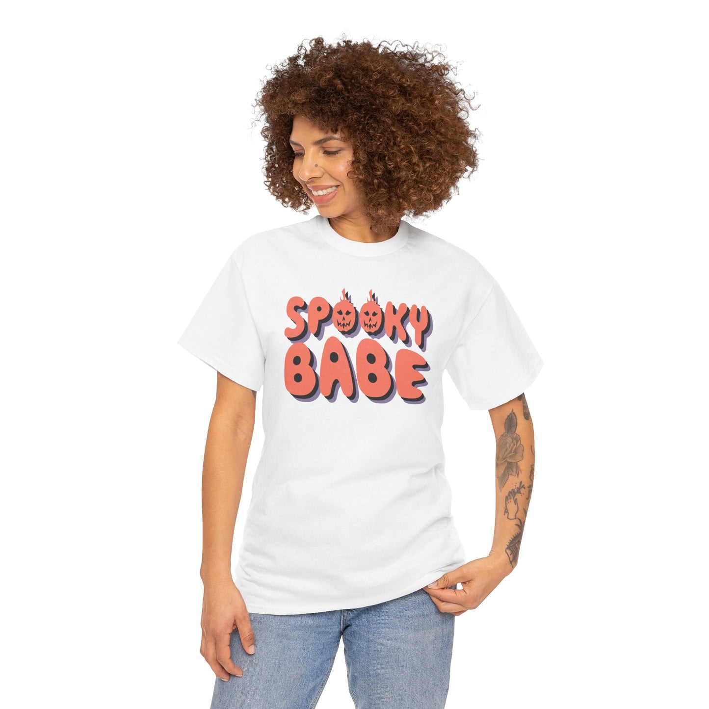 Spooky Babe Women’s Heavy Cotton T-Shirt