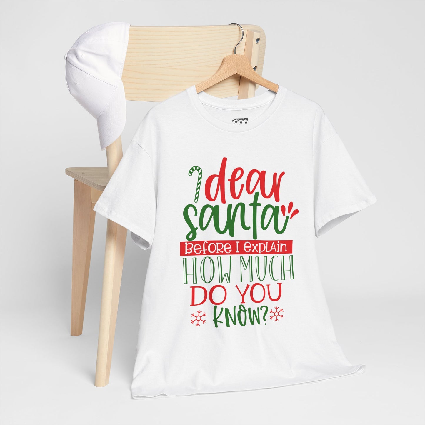 Dear Santa, Before I Explain How Much Do You Know? Unisex Heavy Cotton T-Shirt