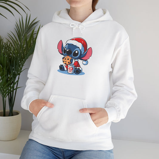 Saint Stitch Christmas Hoodie – Cute Holiday Alien Unisex Heavy Blend Sweatshirt
