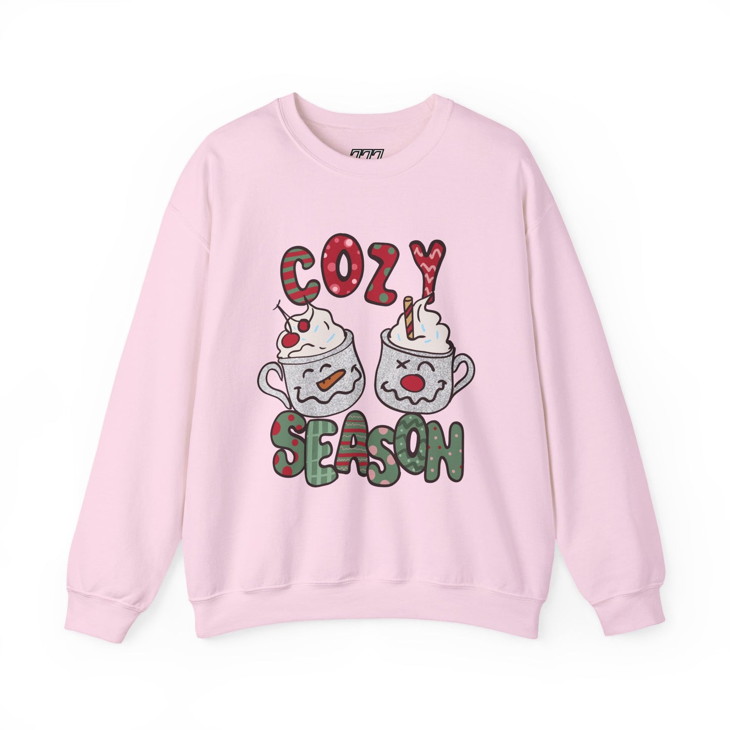 Cozy Season Christmas Unisex Heavy Blend Crewneck Sweatshirt – Cute Holiday Hot Cocoa Sweater
