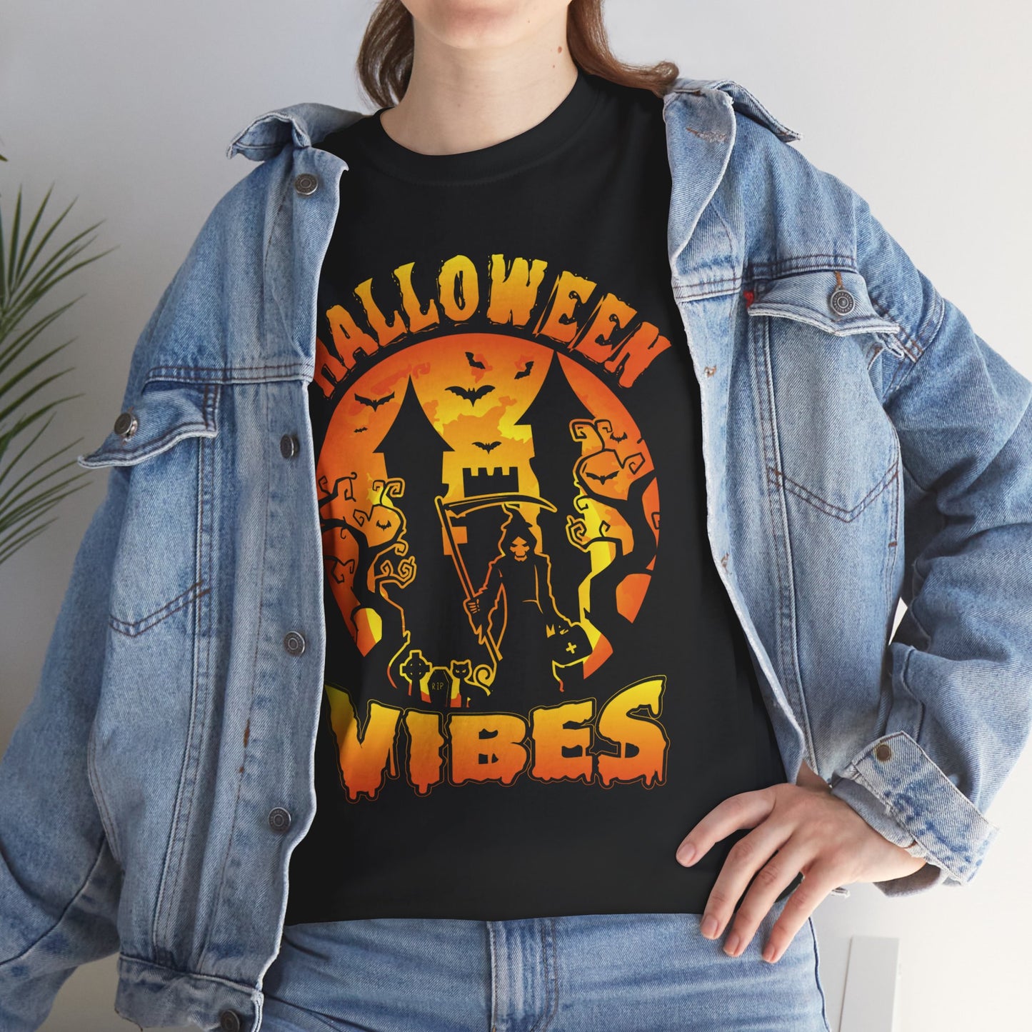 Halloween Vibes Unisex Heavy Cotton T-Shirt