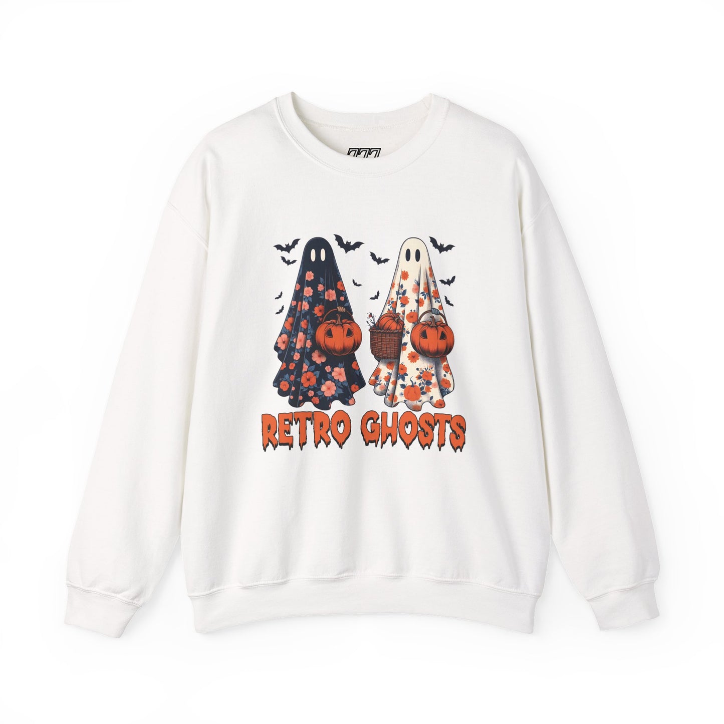 Retro Ghosts Unisex Heavy Blend Crewneck Sweatshirt