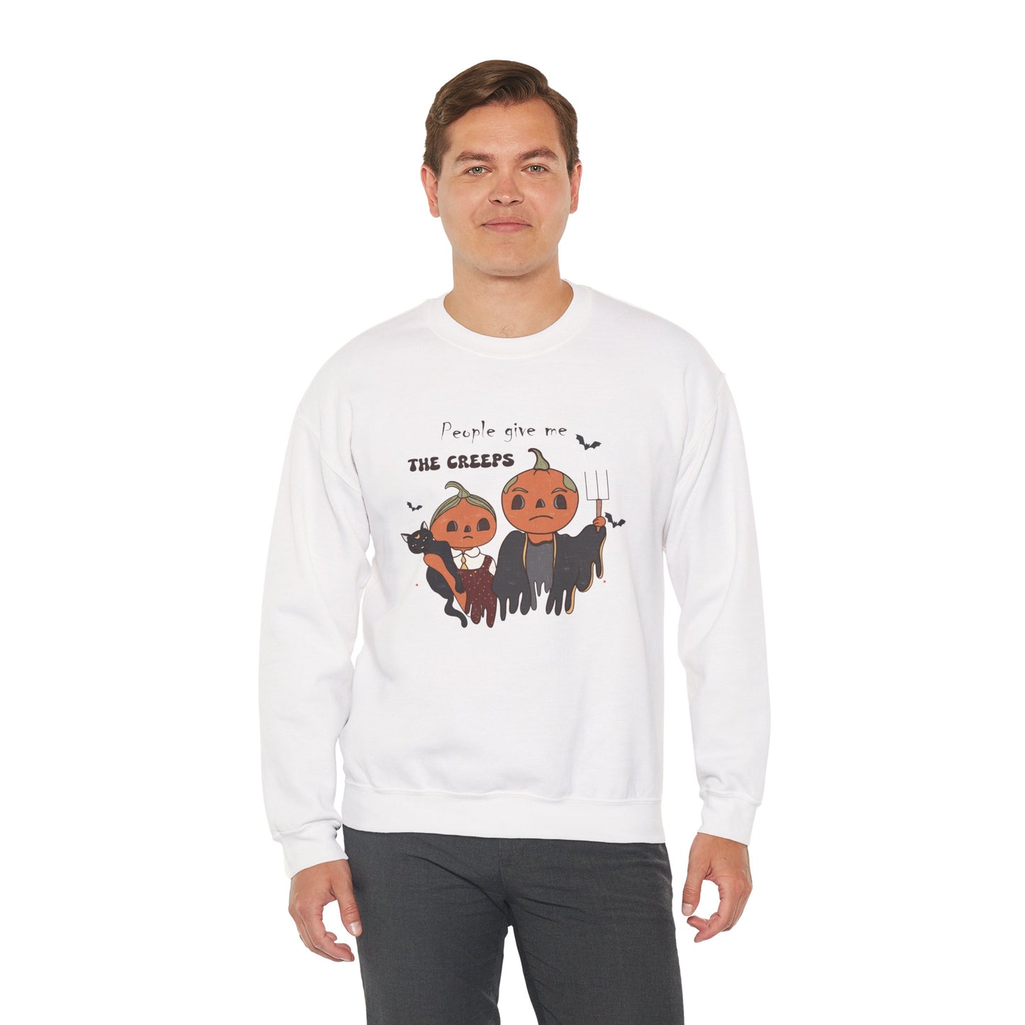 People Give Me The Creeps Unisex Heavy Blend Crewneck Sweatshirt