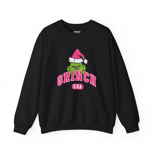 Grinch Era Christmas Crewneck – Cozy Pink Santa Grinch Sweatshirt (Unisex)