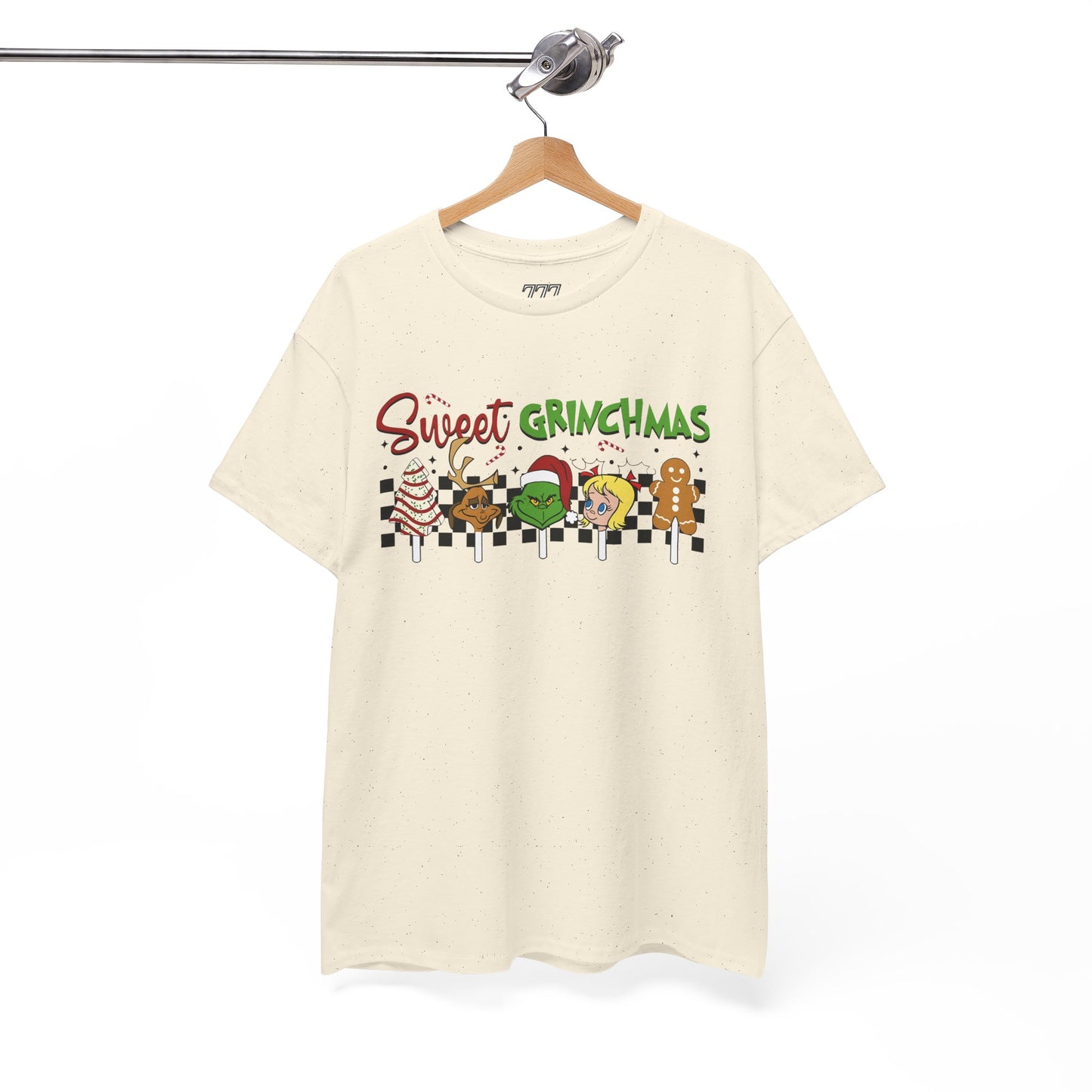 Sweet Grinchmas Candy Characters Funny Christmas Grinch-Inspired Holiday Tee – Festive Unisex Heavy Cotton T-Shirt