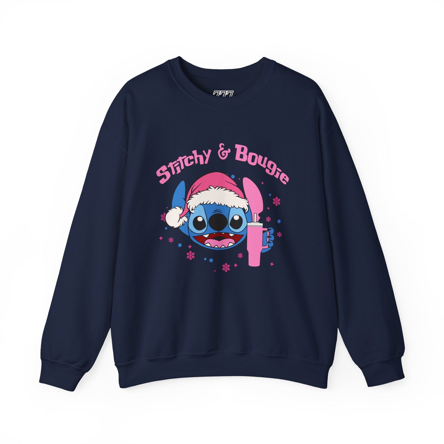 Stitchy & Bougie Christmas Sweatshirt – Cute Holiday Alien Women’s Heavy Blend Crewneck